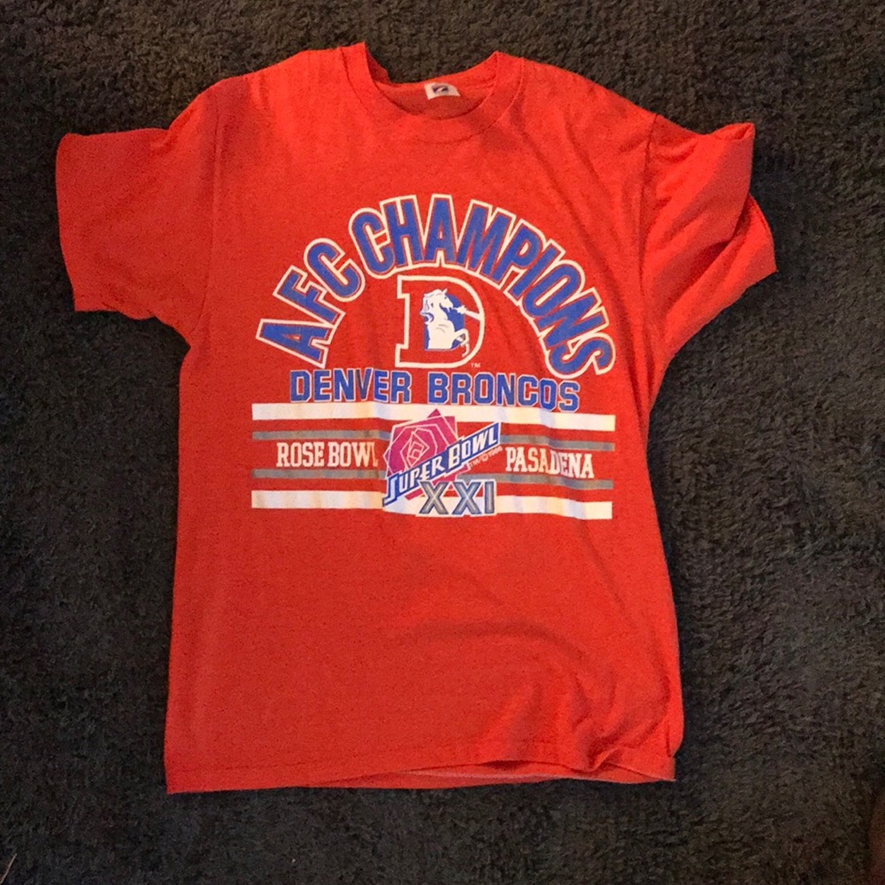 LOGO 7 Vintage Broncos AFC Champions T shirt.